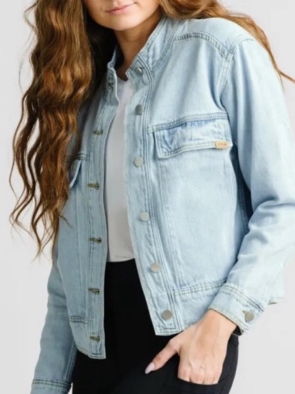 Zyia Cool Wash Crossroads Denim Jacket